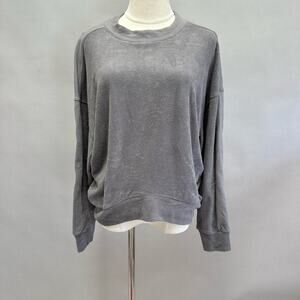 Varley Lyle terry slouchy sweatshirt sweater in pavement/gray Size Small